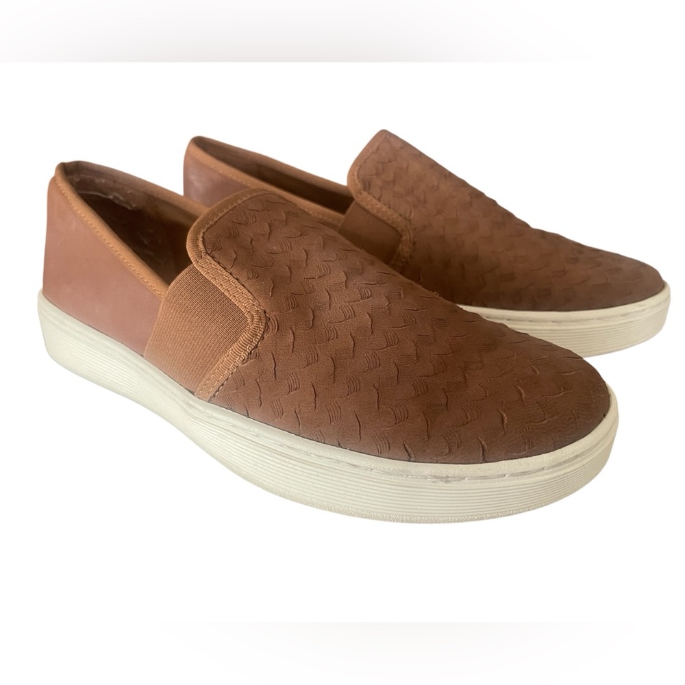 Sofft Nordstrom Textured Brown Slip-On Loafers Size 10